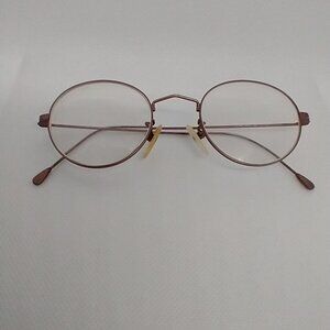 Vintage Glasses Retro Brown Metal Eye Glasses Style 90s